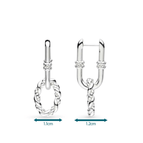 Marina Rope Link Duo Grande Hinged Hoop Earrings Earrings Kit Heath