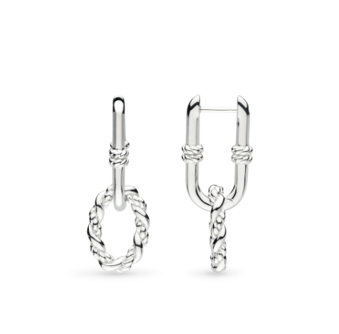Marina Rope Link Duo Grande Hinged Hoop Earrings Earrings Kit Heath