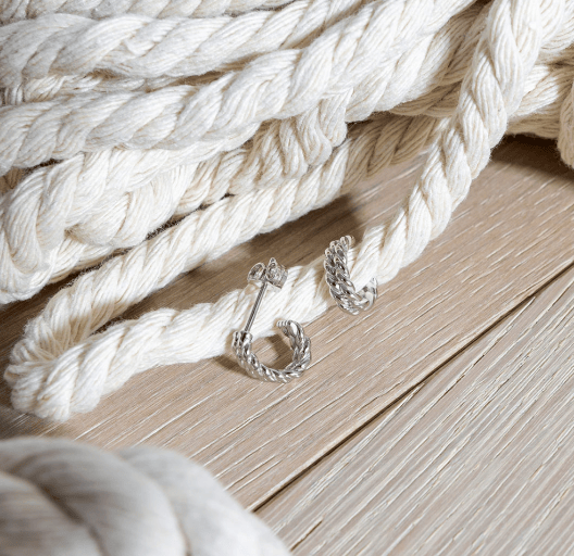 Marina Rope Stud Hoop Earrings Earrings Kit Heath