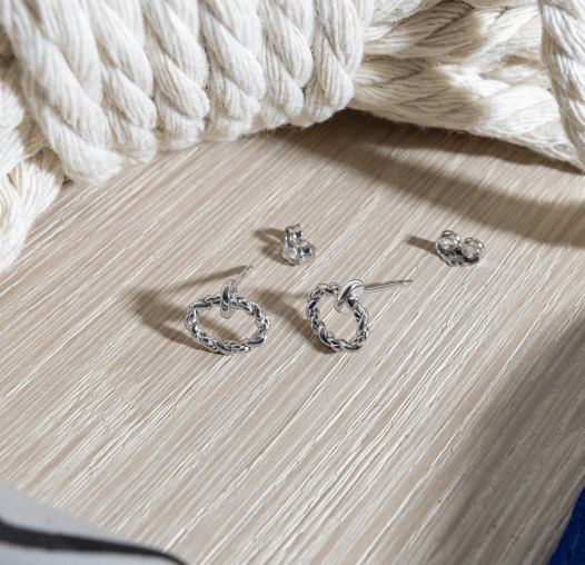 Marina Rope Twist Oval Stud Earrings Earrings Kit Heath