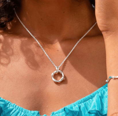 Ocean Tides Pendant Necklace Sea Gems Ltd