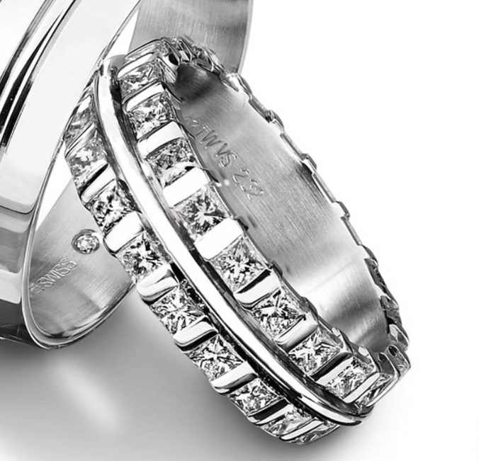 Fully diamond set 2.43ct palladium wedding ring Ring Furrer Jacot   
