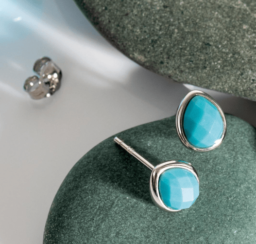 Pebble Azure Gemstone Stud Earrings Earrings Kit Heath