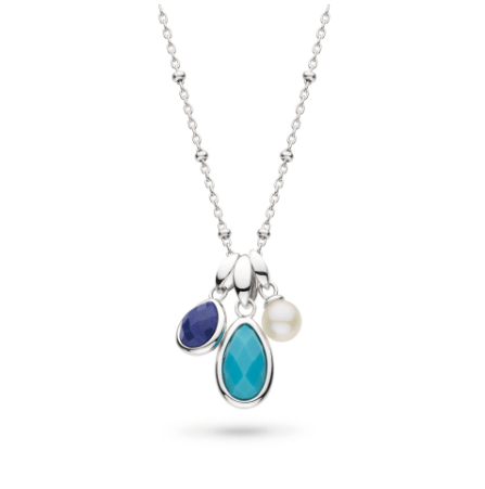 Pebble Azure Gemstone Trio Pendant Necklace Necklace Kit Heath