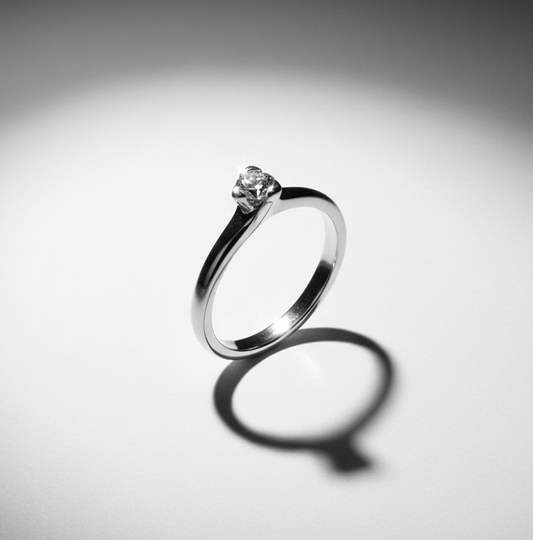 Platinum 0.20ct brilliant natural Diamond ring size M Ring Rock Lobster