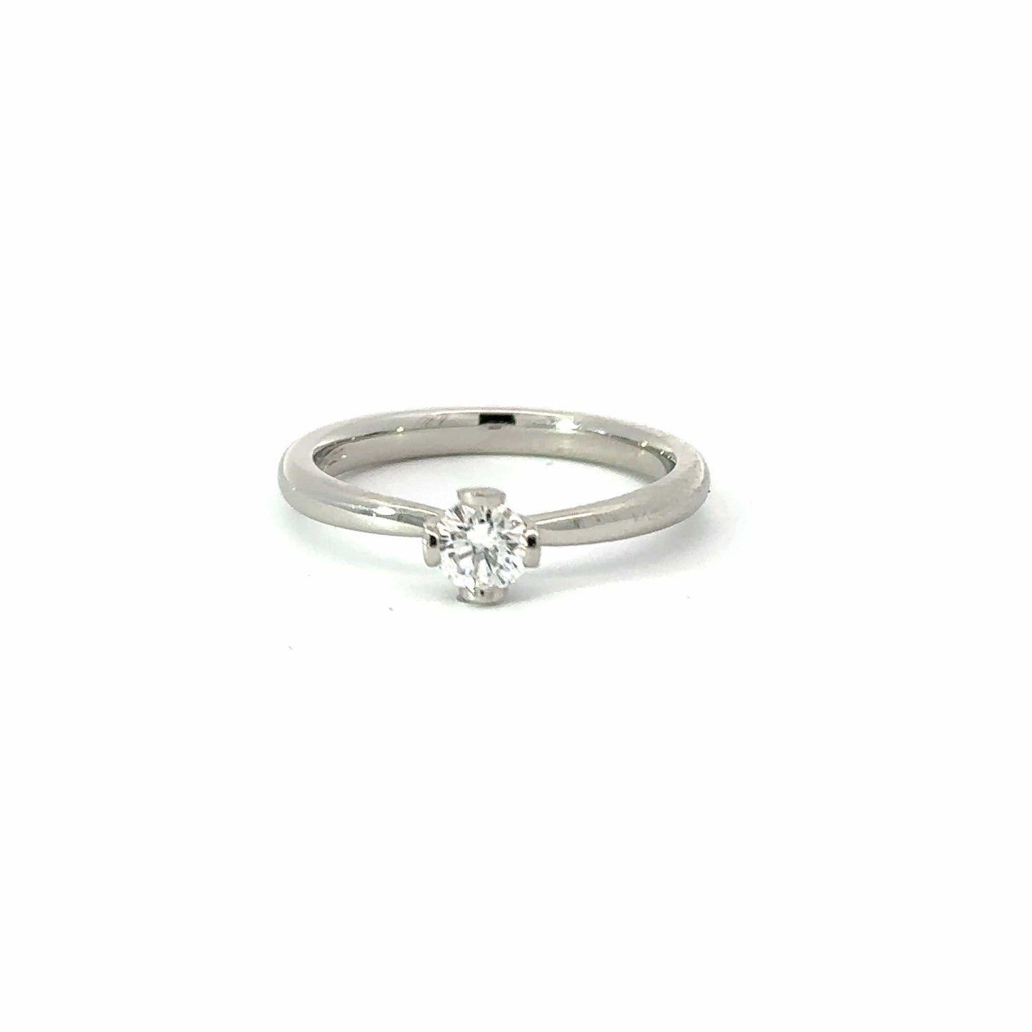 Platinum 0.32 ct brilliant certified natural diamond ring Ring Rock Lobster