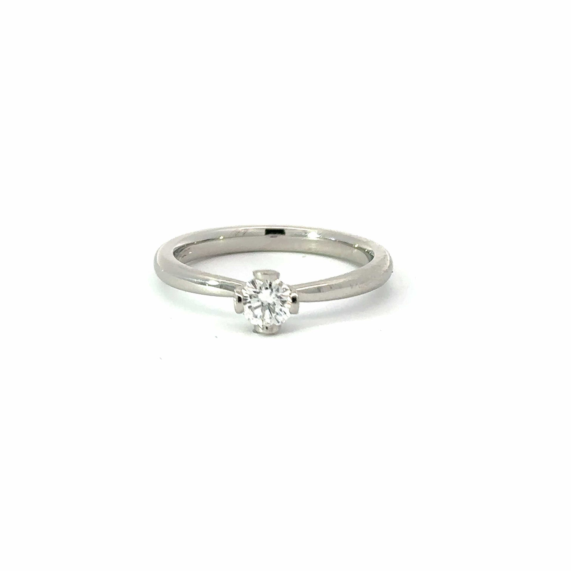 Platinum 0.32 ct brilliant certified natural diamond ring Ring Rock Lobster