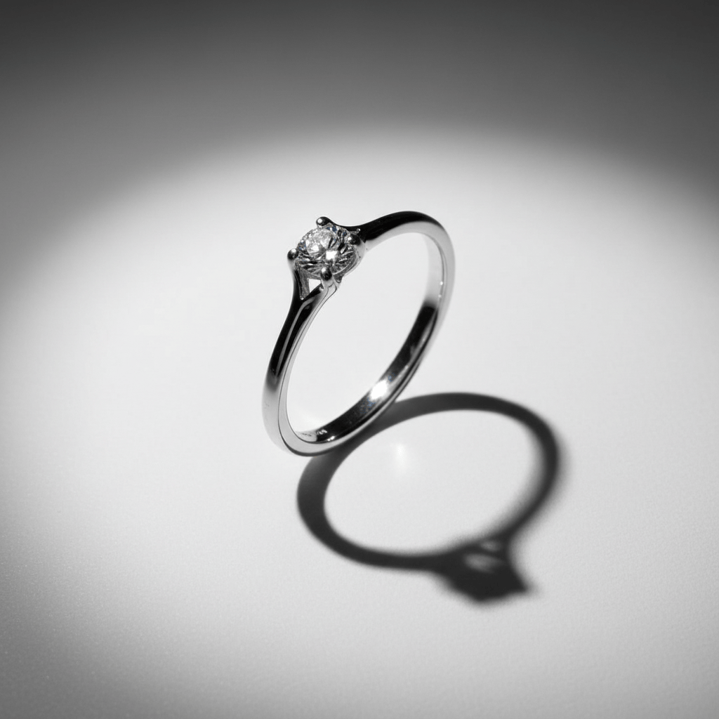 Platinum 4 claw brilliant cut 0.30ct certified natural diamond ring EVS2 Ring Rock Lobster