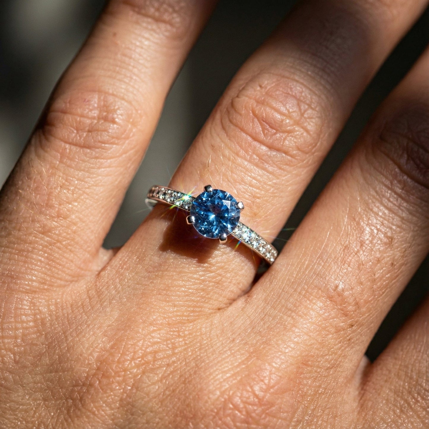 Platinum aquamarine & diamond ring Ring Christopher Wharton