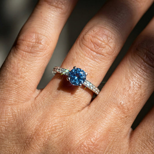 Platinum aquamarine & diamond ring Ring Christopher Wharton