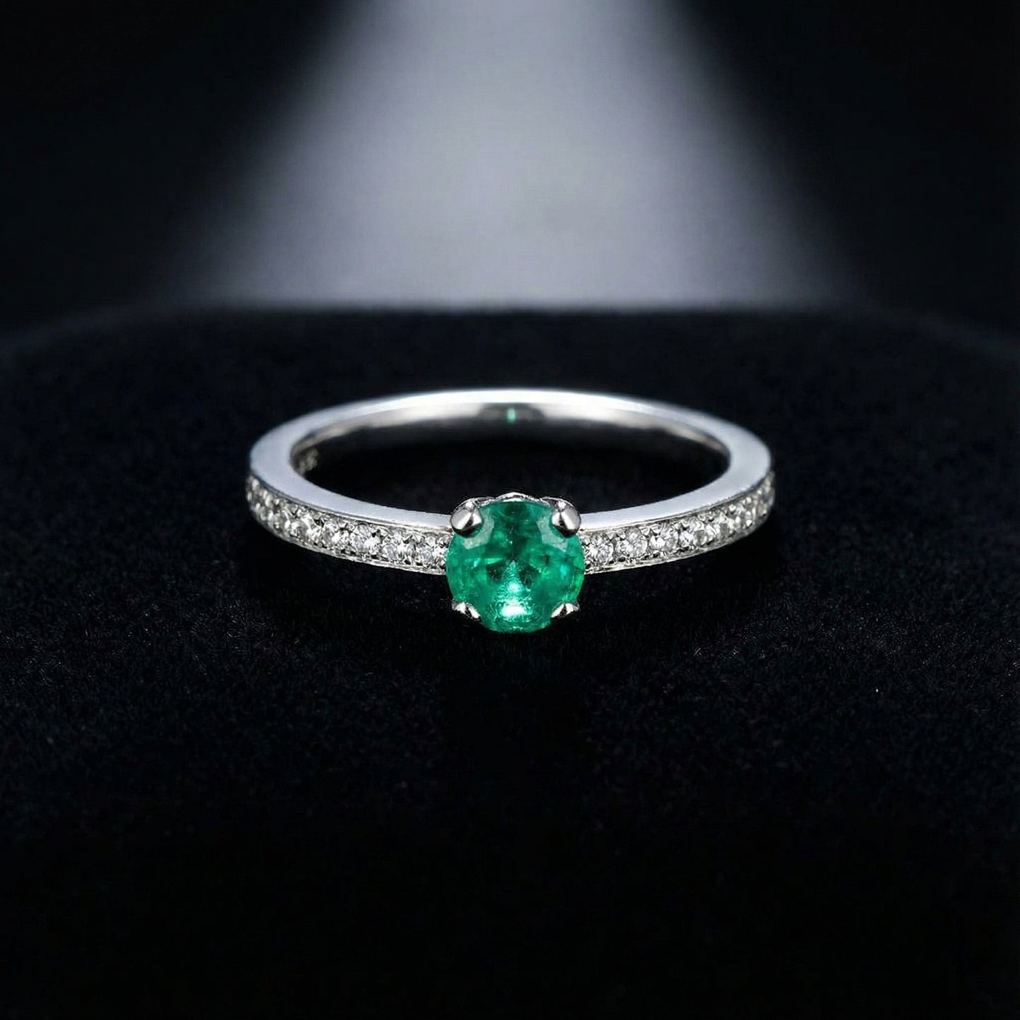Platinum emerald & diamond ring Ring Christopher Wharton