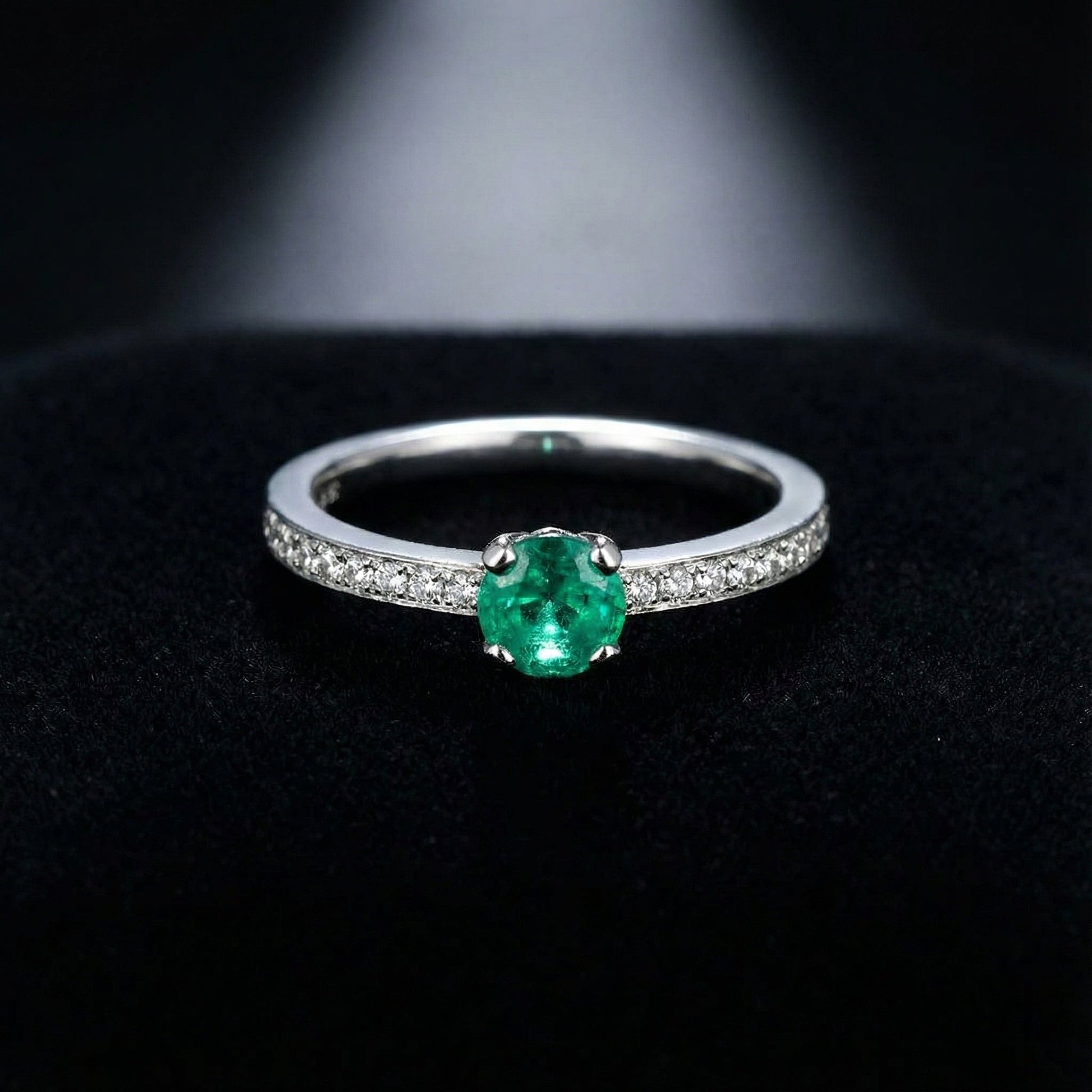 Platinum emerald & diamond ring Ring Christopher Wharton