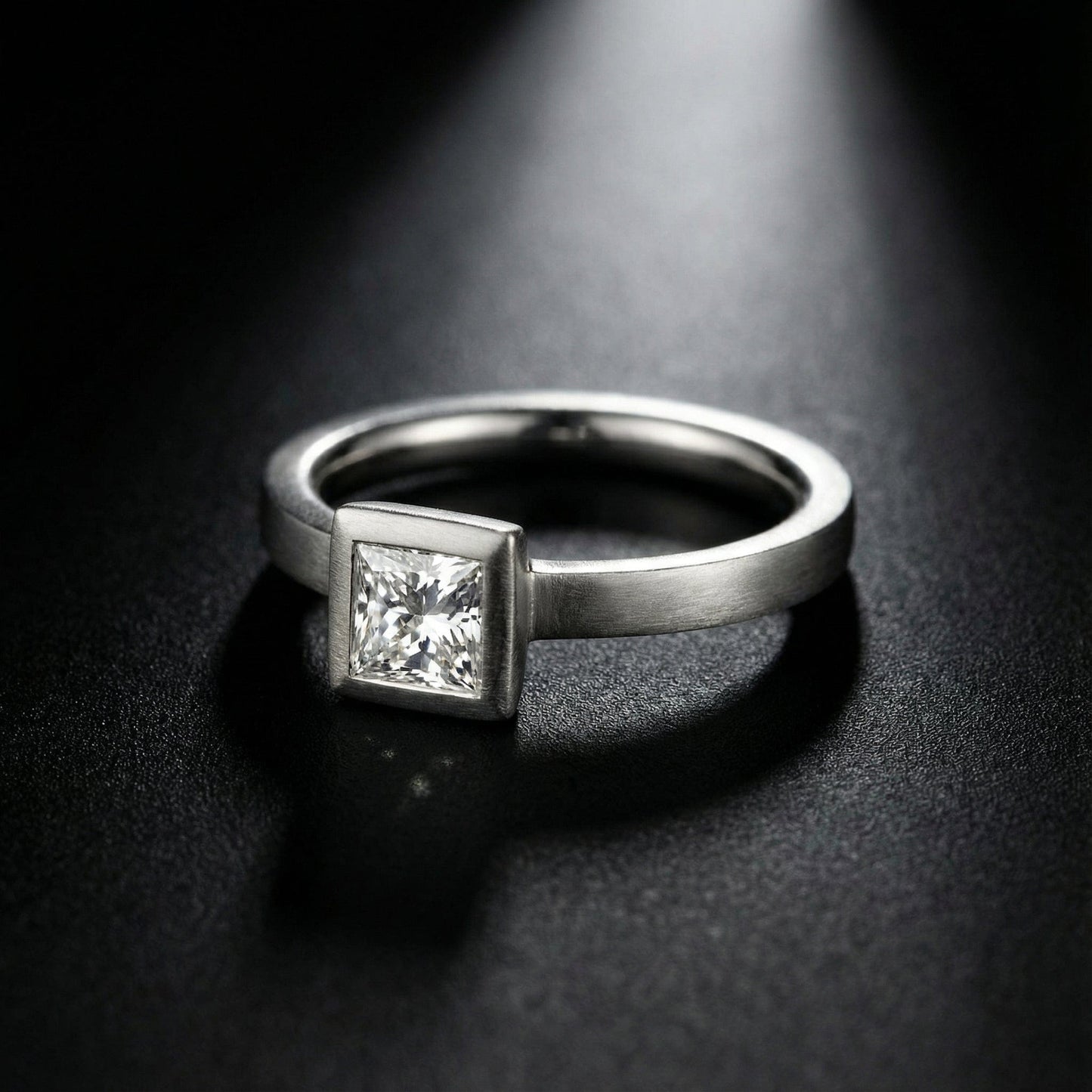 Platinum princess cut 0.25ct TW VS1 natural diamond solitaire ring Ring Gerstner