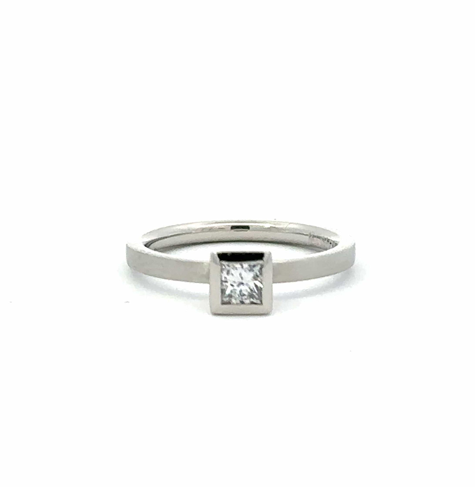 Platinum princess cut 0.25ct TW VS1 natural diamond solitaire ring Ring Gerstner