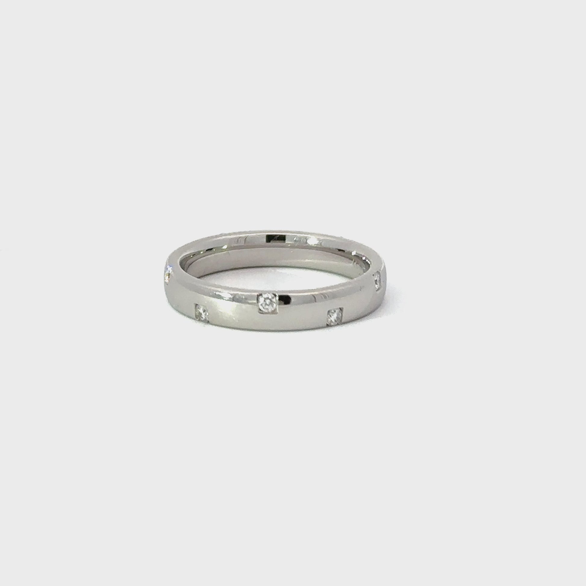 Ladies Platinum band diamond TW VS1 0.20ct diamond ring size M Ring Gerstner