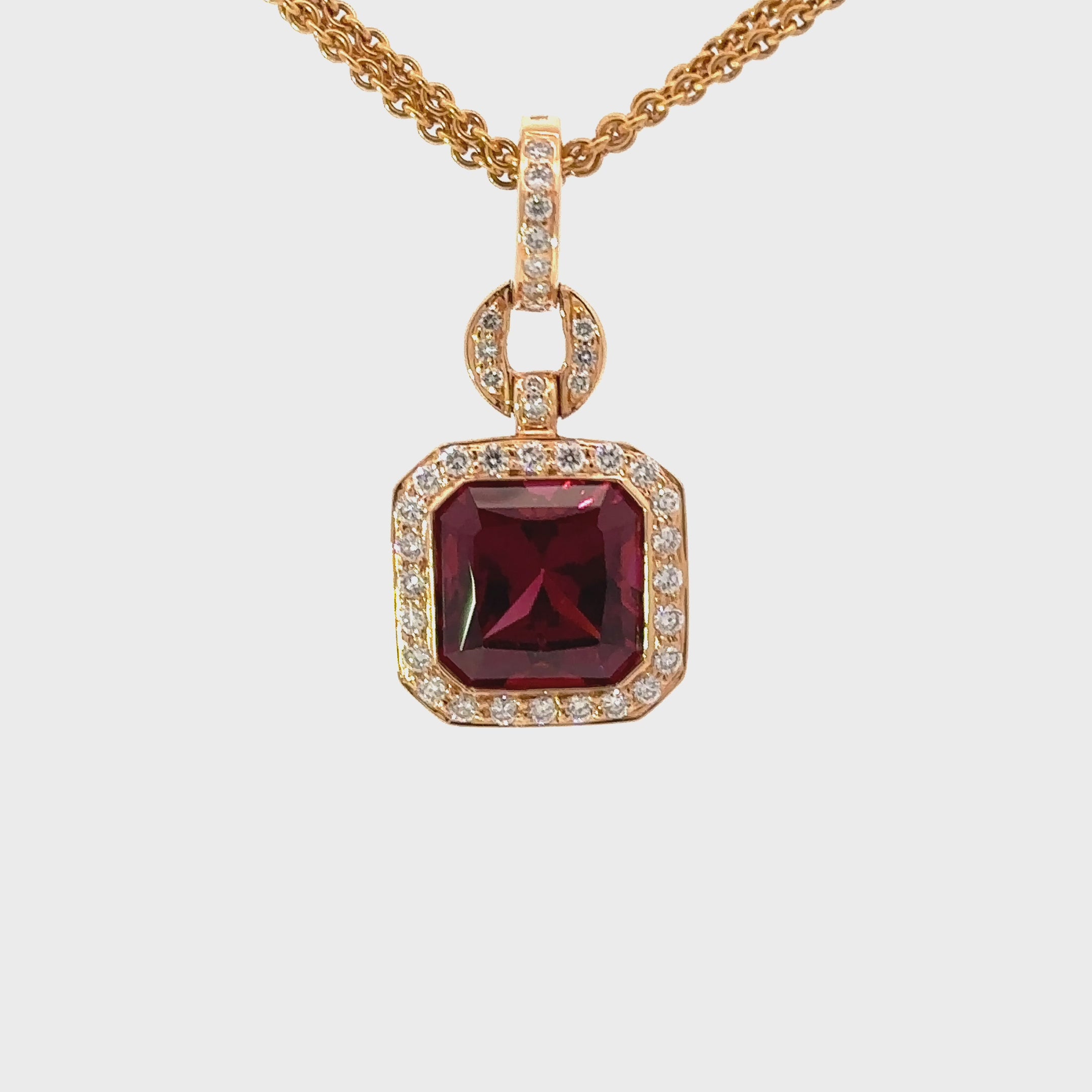 Red sales amethyst necklace