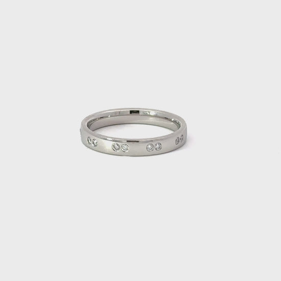 Gerstner Platinum brilliant cut diamond pairs in a full eternity band size L Ring Gerstner