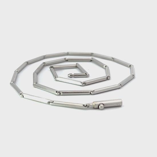 Henrich and Denzel Platinum bar link necklace Necklace Henrich & Denzel