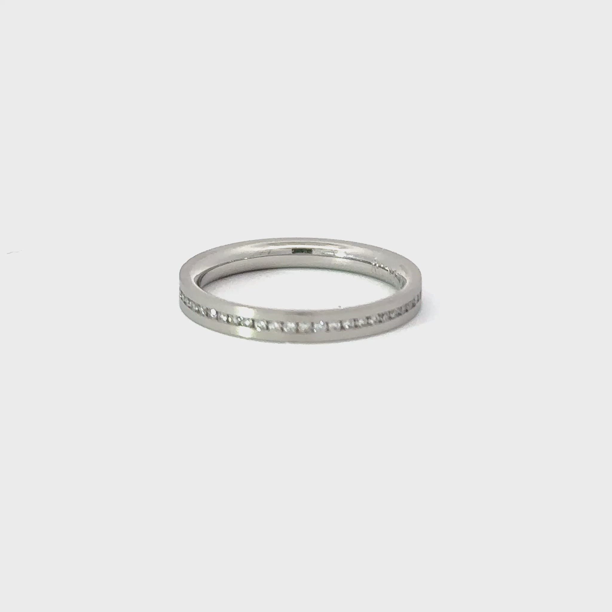 Platinum & 0.13ct TW VS1 diamond half eternity ring size M Ring Gerstner