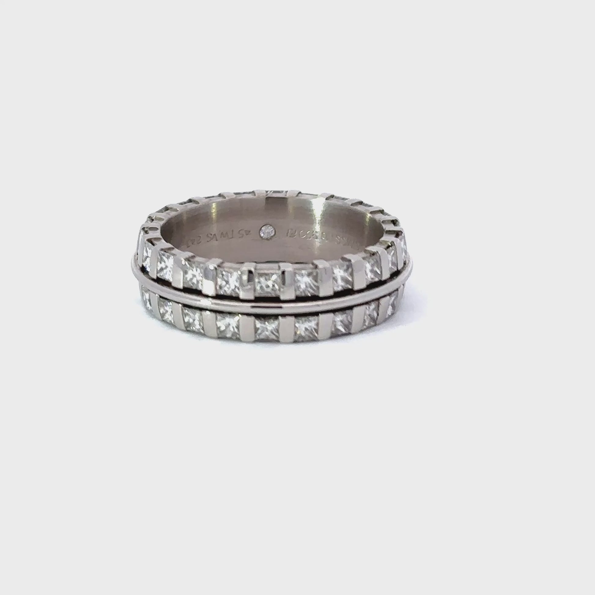 Furrer Jacot Full set TWVS 2.43 ct diamond palladium ring Ring Furrer Jacot