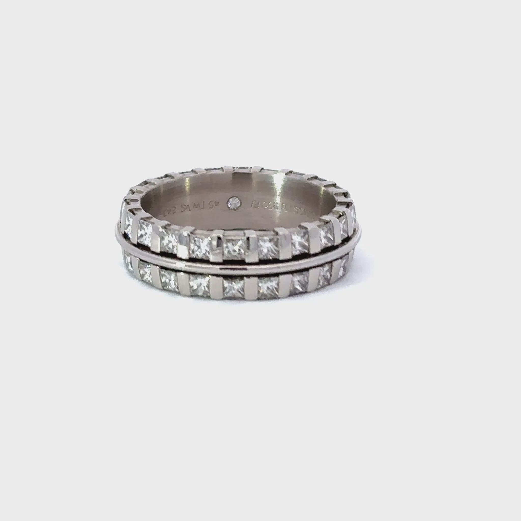 Furrer Jacot Full set TWVS 2.43 ct diamond palladium ring Ring Furrer Jacot