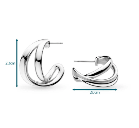 Serenity Grande Crossover Hoop Earrings Earrings Kit Heath