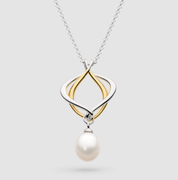 Necklace Silver Alicia Golden Pearl Necklace