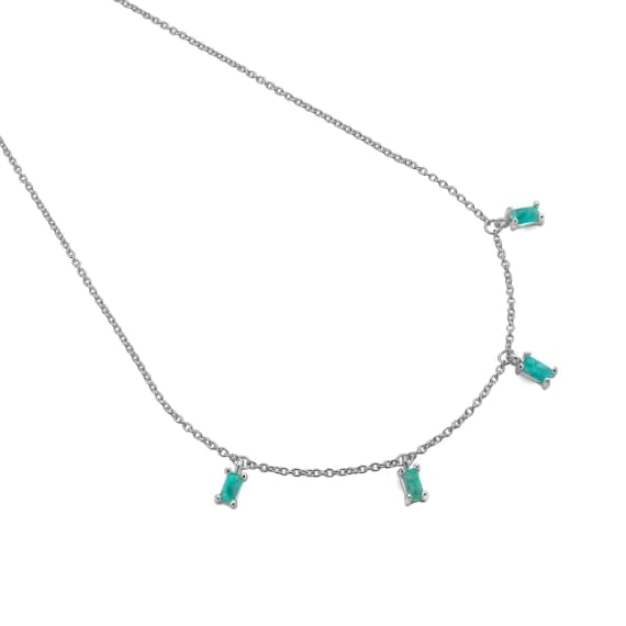 Silver and Amazonite charm necklace Necklaces Sea Gems Ltd