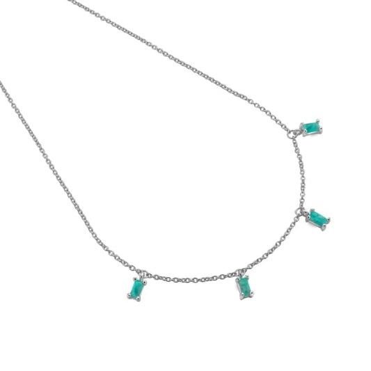 Silver and Amazonite charm necklace Necklaces Sea Gems Ltd
