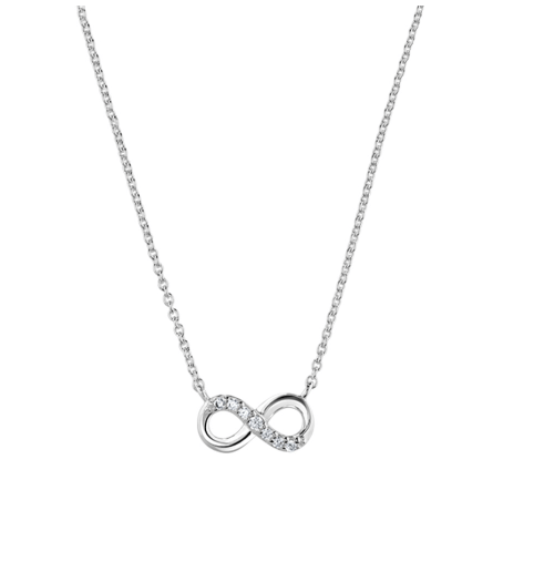 Silver and cubic zirconia Infinity Necklace Necklace DEW