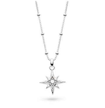 Necklace Silver April Aurora Birthstone Rock Crystal Necklace