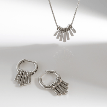 Necklace Silver Array Dangle Necklace