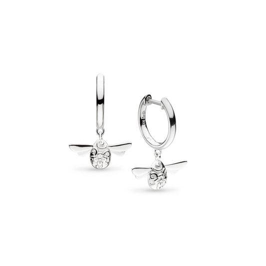 Silver Blossom Honey Bee Hoop Earrings Earrings Kit Heath