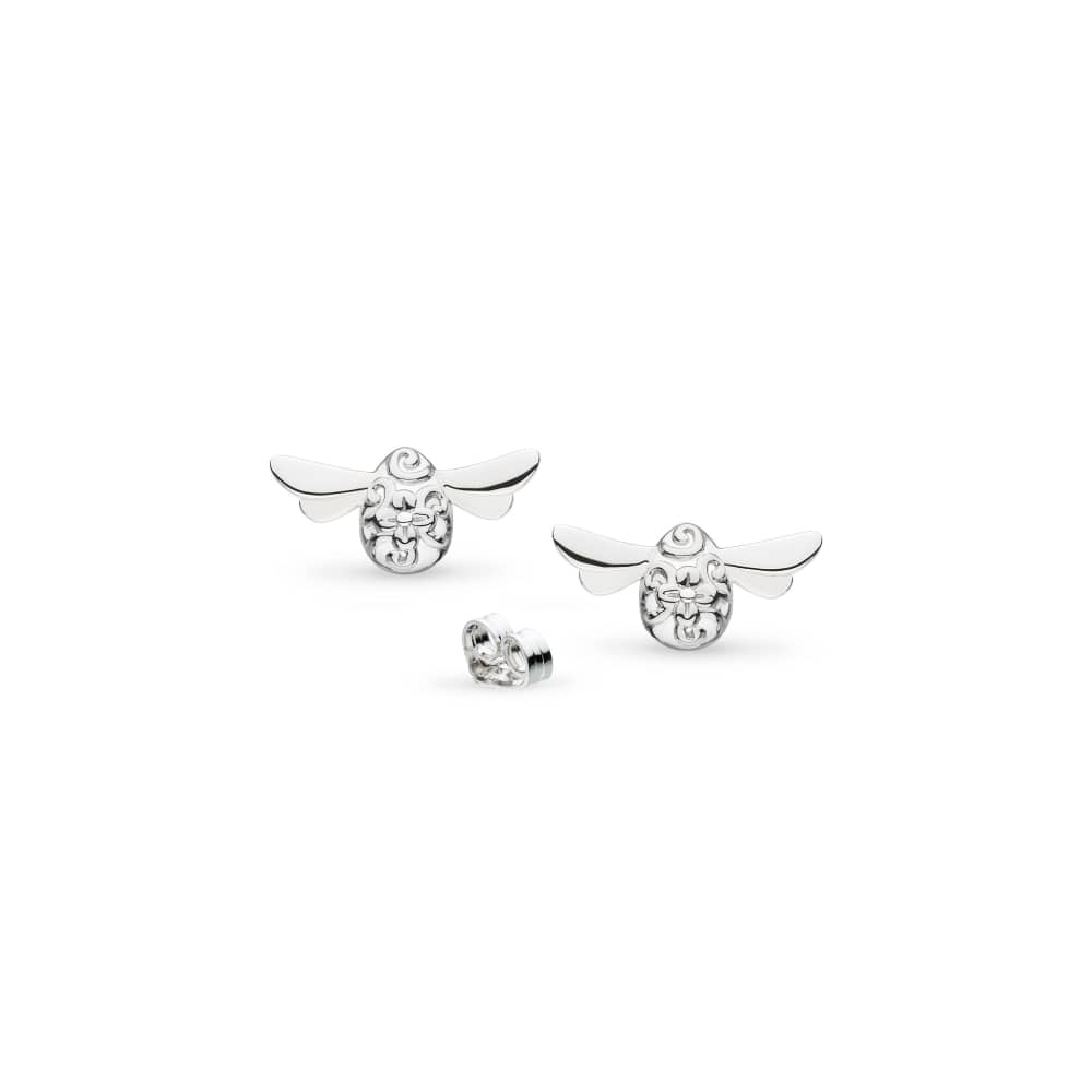 Silver Blossom Honey Bee Stud Earrings Earrings Kit Heath