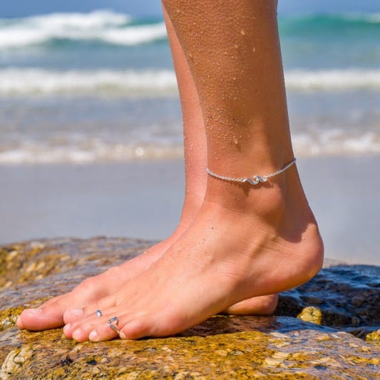 Silver captivating Wave Anklet Anklet Sea Gems Ltd