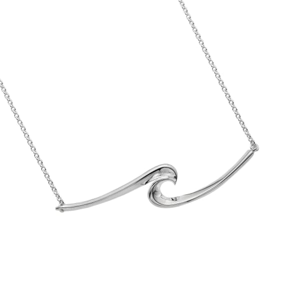 Silver captivating wave necklace Necklaces Sea Gems Ltd
