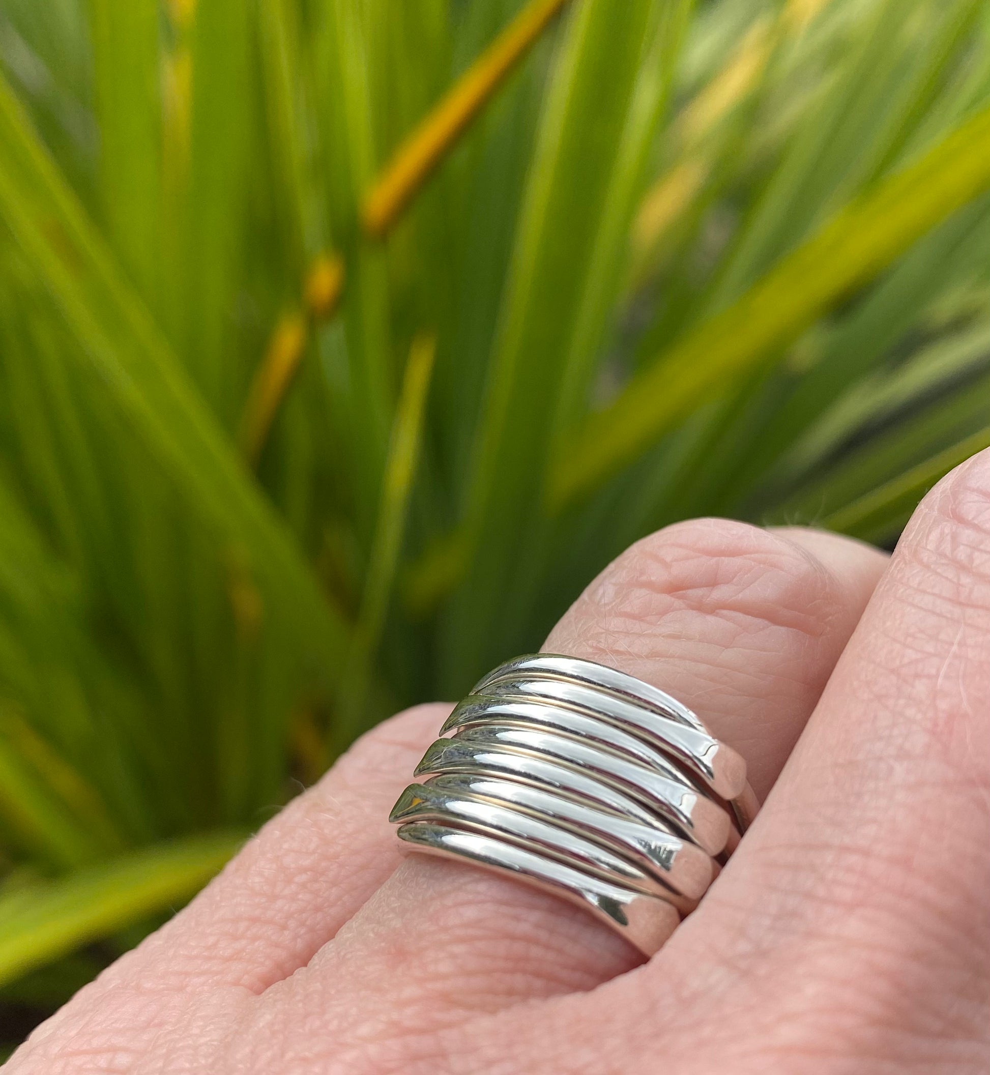 Silver close strands ring size P Ring Tianguis Jackson