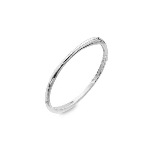 Silver complete the Circle Hinge Bangle Bangle Sea Gems Ltd 60mm