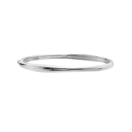 Silver complete the Circle Hinge Bangle Bangle Sea Gems Ltd 65mm