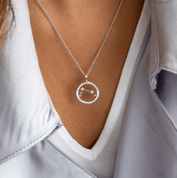 Necklace Silver Constellation Aries Necklace