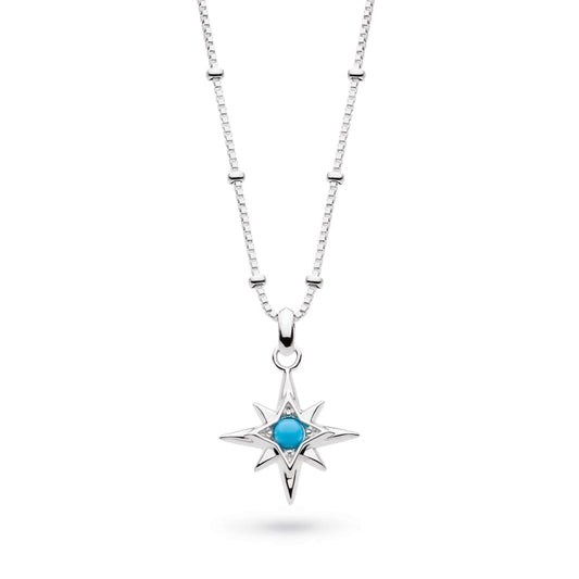Silver December Aurora Birthstone Synthetic Turquoise Necklace Necklace Kit Heath