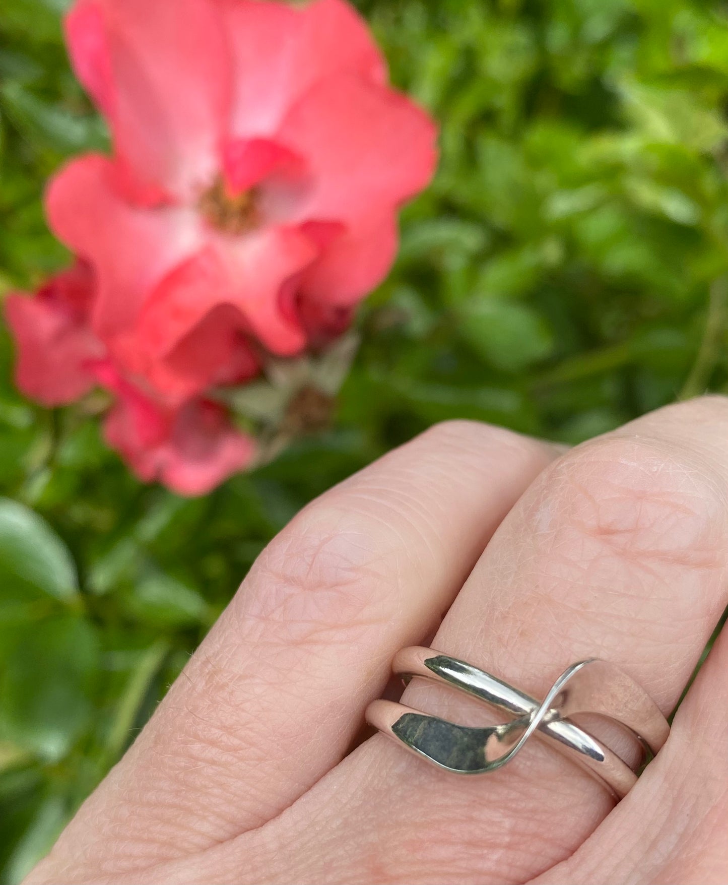 Silver double band twist ring Ring Tianguis Jackson