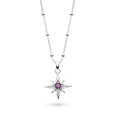Necklace Silver February Aurora Birthstone Amethyst Necklace