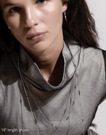 Necklace Silver Glint Station Necklace