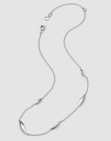 Necklace Silver Glint Station Necklace