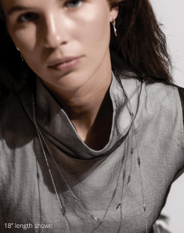 Necklace Silver Glint Station Statement Necklace