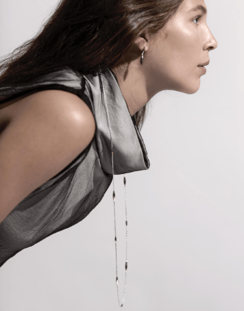 Necklace Silver Glint Station Statement Necklace
