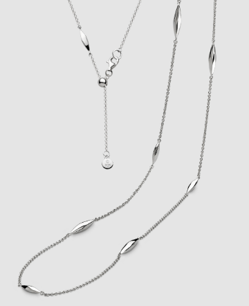 Necklace Silver Glint Station Statement Necklace
