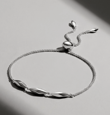 Bracelet Silver Glint Triplet Toggle Bracelet