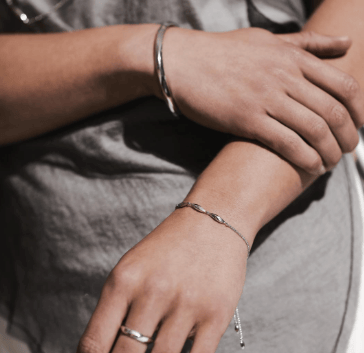 Bracelet Silver Glint Triplet Toggle Bracelet